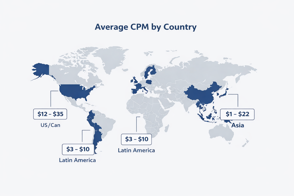 average cpm by country